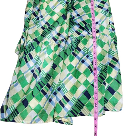 FAITHFULL THE BRAND Billie Check Print Puff Sleeves Midi Dress Size 6 N… - Picture 13 of 14